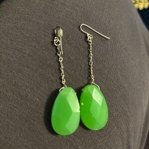 Green Jewel hanging earrings